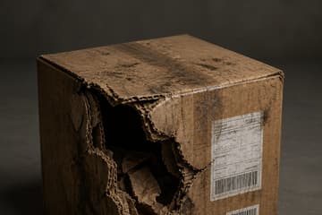 Synthetic reference: package with severe damage